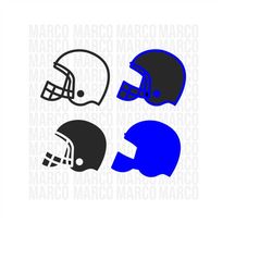 Football Helmet Instant Download SVG, One or Two Color Football Helmet Svg, PNG  dxf digital download