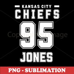 Chiefs Football Sublimation Design - Jones 95 - Show Your Kansas City Chiefs Pride with this Amazing Digital Download