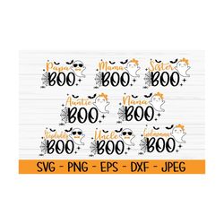 custom family boo svg, halloween svg, ghost svg, Dxf, Png, Eps, jpeg, Cut file, Cricut, Silhouette, Print, Instant downl