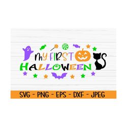 my first halloween svg, halloween svg, baby svg, Dxf, Png, Eps, jpeg, Cut file, Cricut, Silhouette, Print, Instant downl
