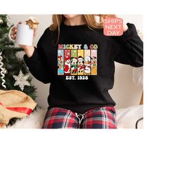 Disney Mickey and Friends Christmas Sweatshirt, Disney Christmas Sweatshirt, Mickey & Co Christmas Shirt, Disney World S