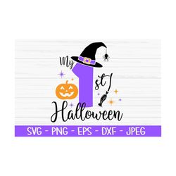 my first halloween svg, halloween svg, baby svg, Dxf, Png, Eps, jpeg, Cut file, Cricut, Silhouette, Print, Instant downl
