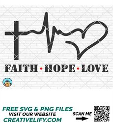 Faith Hope Love svg, Christian svg, Faith svg, Jesus svg, Religious svg, Spiritual svg, Cross svg, Bible svg, Cricut, Si