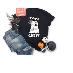 Halloween Boo Crew Shirt, Boo Crew T-Shirt, Halloween Nurse Shirt, Halloween Ghost Nurse Shirts, Halloween Nurse Sweatsh