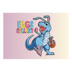 Dinosaur Eggs Cellent Easter PNG, Easter png, Funny Easter png, Dinosaur png, Bunny ears PNG