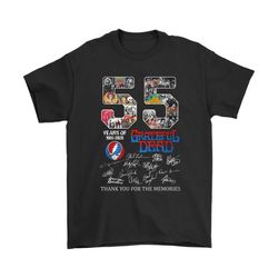 55 Years Of Grateful Dead Thank You For The Memories Signature Shirts