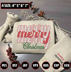 Merry Christmas Embroidery Designs, Christmas Embroidery Designs, Retro Christmas Embroidery, Winter Embroidery Files