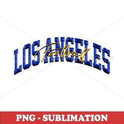 PNG Transparent Digital Download - Los Angeles Football 3D Chrome - High-Quality Sublimation Design