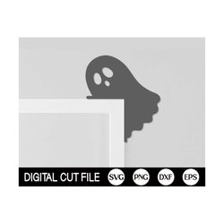 Halloween Ghost Door Trim SVG, Halloween Svg, Door Corner Svg, Ghost Sign, Halloween Door Decor, Glowforge Laser Cut Fil