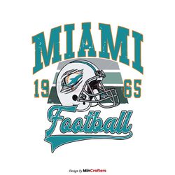 NFL Miami Football 1965 Retro Football American SVG Download