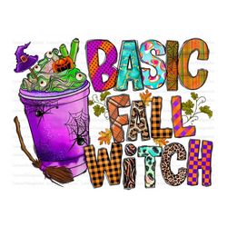 Halloween Png Sublimation Design, Basic Fall Witch Png, Trick or Treat Png, Coffee Clipart, Halloween Png, Spooky Png, D