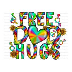 Free Dad Hugs Sublimation Design Png, LGBT Png, Dad Png, Proud Dad Png, LGBT Gay Pride Png Files for Cricut, LGBT Png Fi