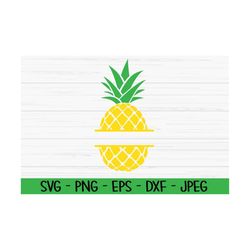 pineapple split name svg, summer svg, pineapple monogram svg, Dxf, Png, Eps, jpeg, Cut file, Cricut, Silhouette, Print,