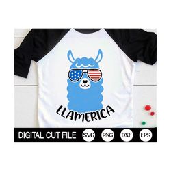 Llamerica SVG, 4th of July Svg, Patriotic Svg, America Llama, Independence Day, Kids 4th July Shirt, Png, Svg Files for