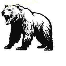 california grizzly bear svg, california state mammal vector, bear lover clip art, bear svg for clothes decoration, cutfi