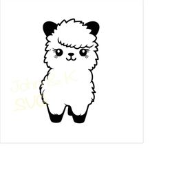 Alpaca Svg, Cute Llama Svg, Cute Alpaca svg, Llama Clipart, Chubby Alpaca Svg for Fleece, Shirt, Mug, sticker, Cutfile p