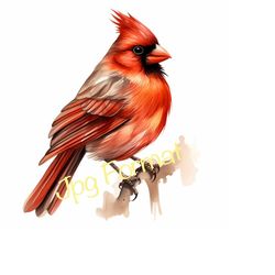Northern cardinal Svg, watercolor wall art , pretty bird art, US cardinal Clipart, cardinal Svg for decor, Shirt, Mug, C