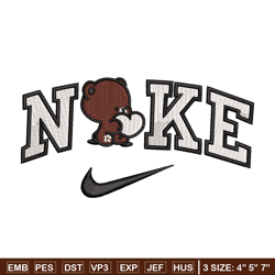Heart bear nike embroidery design, Bear embroidery, Embroidery file, Embroidery shirt, Nike design, Digital download
