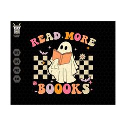 Read More Book Svg, Ghost Books Svg, Teacher Halloween Svg, Librarian, Trick Or Teach Svg, Spooky Teacher Svg, Book Love