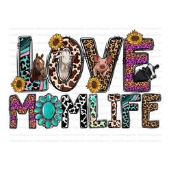 Love Momlife Sublimation Design Png, Farm Png, Mom Life Png, Cow Png, Pig Png Files for Cricut, Love Png Files, Goat Png