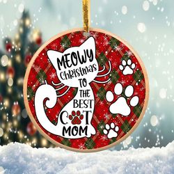 Best Cat Mom Ornament