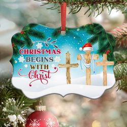 Christmas Begin With Christ Ornament