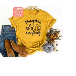 Pumpkin Spice Everything Nice Shirt, Coffee Gift Shirt, Fall Coffee Shirt, Pumpkin Spice Gift Shirt, Cute Fall Shirt, Ha