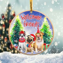 Dog Friends Christmas  Ornament