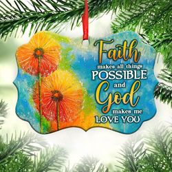 Faith Makes All Things Possible Ornament