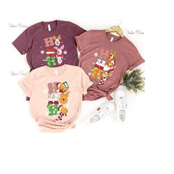 Ho Ho Ho Shirts, Christmas Pooh Shirt, Christmas Piglet Shirt, Christmas Tigger Shirt, Christmas Family Shirts, Christma
