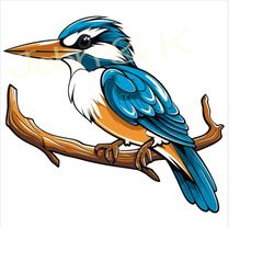 Sacred Kingfisher Svg, Kingfisher Svg, Bird lover clip art, New Zealand Kingfisher Svg for clothes decoration, Cutfile p