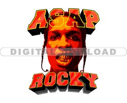 Asap Rocky Svg, Tshirt Design Bundle, Rapper svg, Hiphop SVG, PNG, DXF Cricut Silhouette Cut File 03