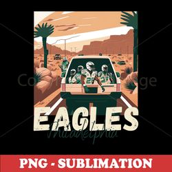 philadelphia eagles cartoon football player - png digital download - stunning artwork