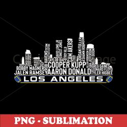 sublimation download - la football roster - vibrant skyline - capture las football spirit with this stunning skyline backdrop