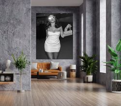 rihanna, superstar  photoshot framed canvas, modern wall art, home decor blackwhite framed or gallery wrapped, home wall