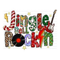 Jingle Bell Rockin' Png, Lights, Christmas Rock, Christmas, Jingle Bell, Skeleton, Christmas Sublimation,Digital Downloa