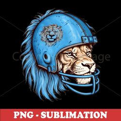 Detroit Football Helmet - High-resolution PNG Transparent Digital Download File for Sublimation