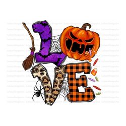 Love Halloween Png Sublimation Design, Halloween Png, Halloween Pumpkins Png, Western Halloween Png, Halloween Spider Pn