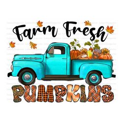 Farm Fresh Pumpkins Truck Png Sublimation Design, Cone Png, Pumpkin Clipart, Hello Fall Png, Autumn Png, Pumpkin Png, Di