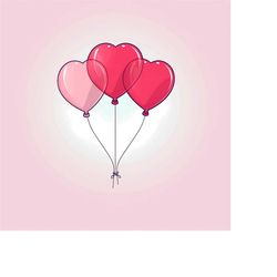 heart balloon svg, pink heart balloon svg, pink balloon svg, heart balloon clipart,  balloon svg for clothes decoration,
