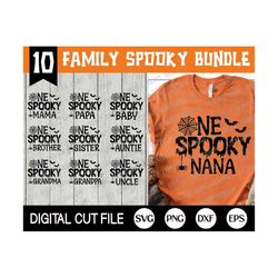 One Spooky Family Svg Bundle, Halloween Svg, Spooky Baby Svg, Spooky Svg, Sister, Brother, Family Halloween Shirt Svg, S
