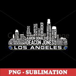 los angeles football legends - city skyline - transparent digital download - celebrate the all-time greats with a stunning cityscape backdrop