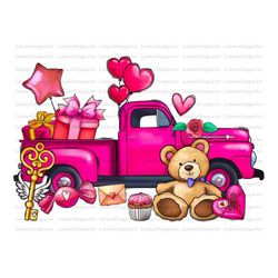 Valentine Truck Png, Truck Png, Valentine Sublimation PNG Design,Valentine Gnome, Gnome, Heart,Valentine's Day,Digital D