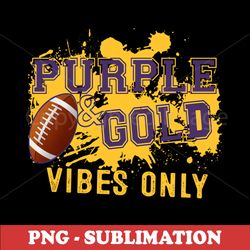 game day sublimation png - purple & gold - perfect for high school football group fans