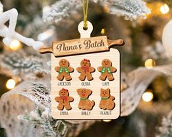 Custom Cookie Board Ornament, Nanas Batch, Grandparents Ornament