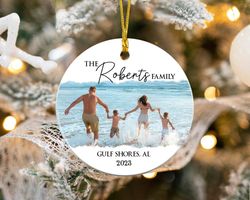 custom family ornament, family christmas ornament, family photo ornament