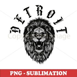 Detroit Lions Head - NFL Team Logo - High Quality Sublimation Digital Download