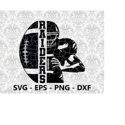 Raiders Distressed Half Hand svg, eps, png, dxf, pdf, layered file, Ready For Silhouette Cricut and Sublimation, Svg Fil
