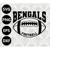 Bengals Football Silhouette Team Clipart vector svg file for cutting with Cricut, Sublimation Png and Svg for Shirts, Vi