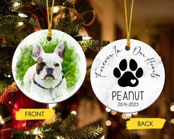 custom photo ornament, dog memorial ornament, custom photo ornament